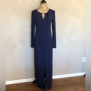Tart long sleeve key hole solid maxi dress